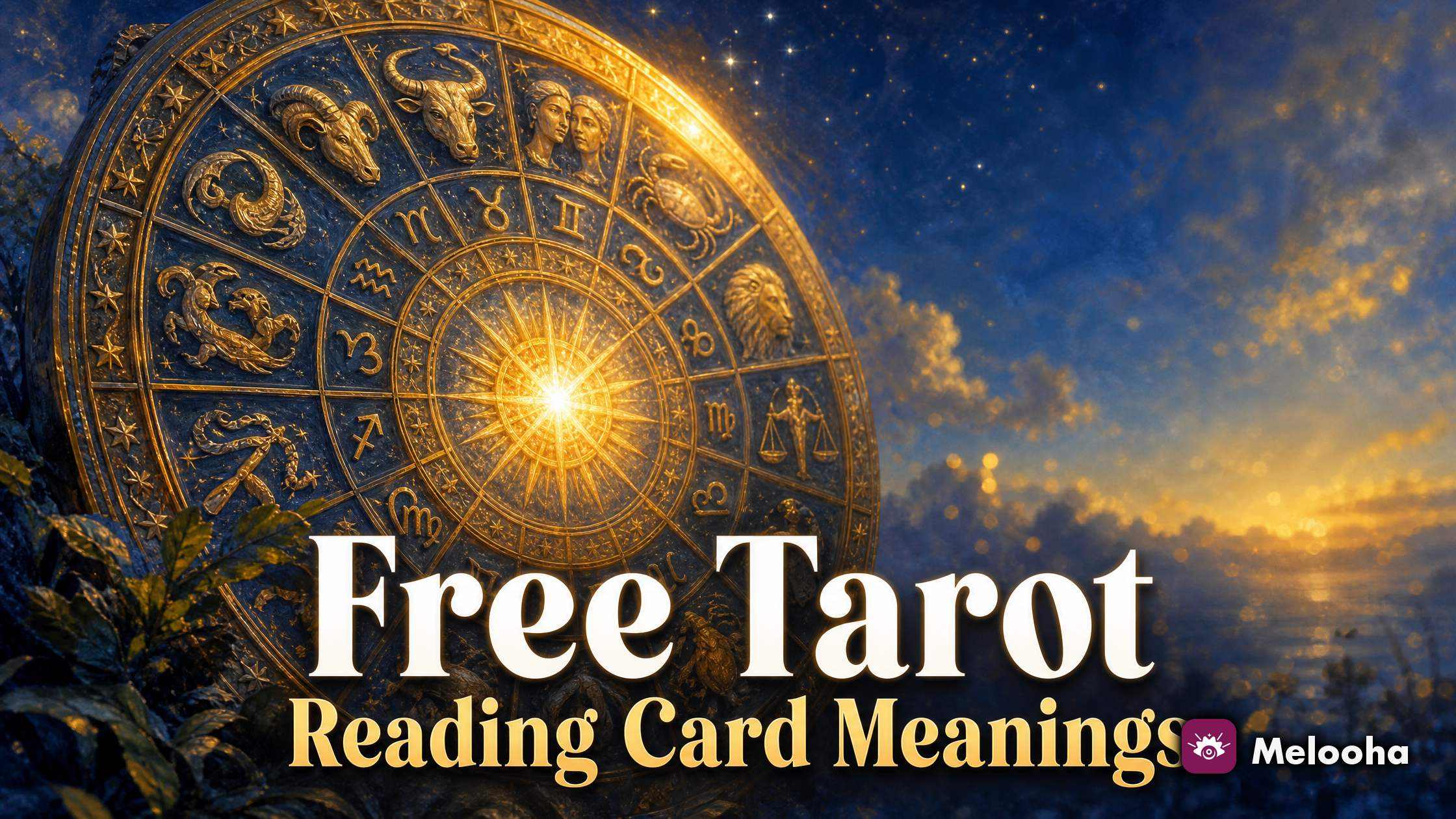 A hand turning over a single tarot card on a wooden table beside a lit brass diya, with two face-down cards waiting
